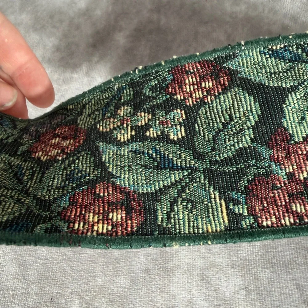 Vtg MSI Tapestry Ribbon Berries Bountiful #40 Floral Wired 2.5
